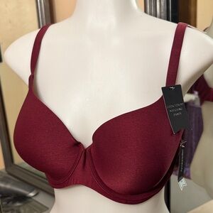 Ambrielle 38C Everyday Full Coverage Deep Red Plum Women's T-Shirt Bra
